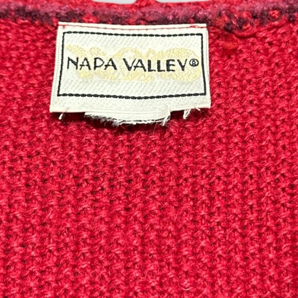 Vintage Napa Valley Womens XL Sweater Vest Wool Blend Cable Knit Cottagecore - Picture 4 of 8